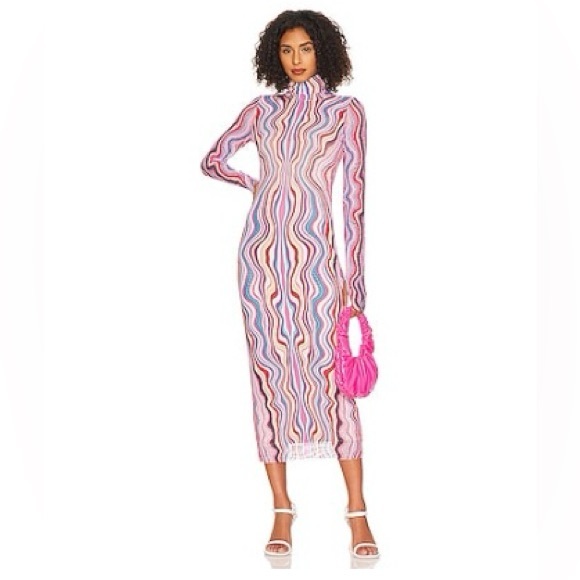 AFRM multi wave midi dress - Picture 1 of 3